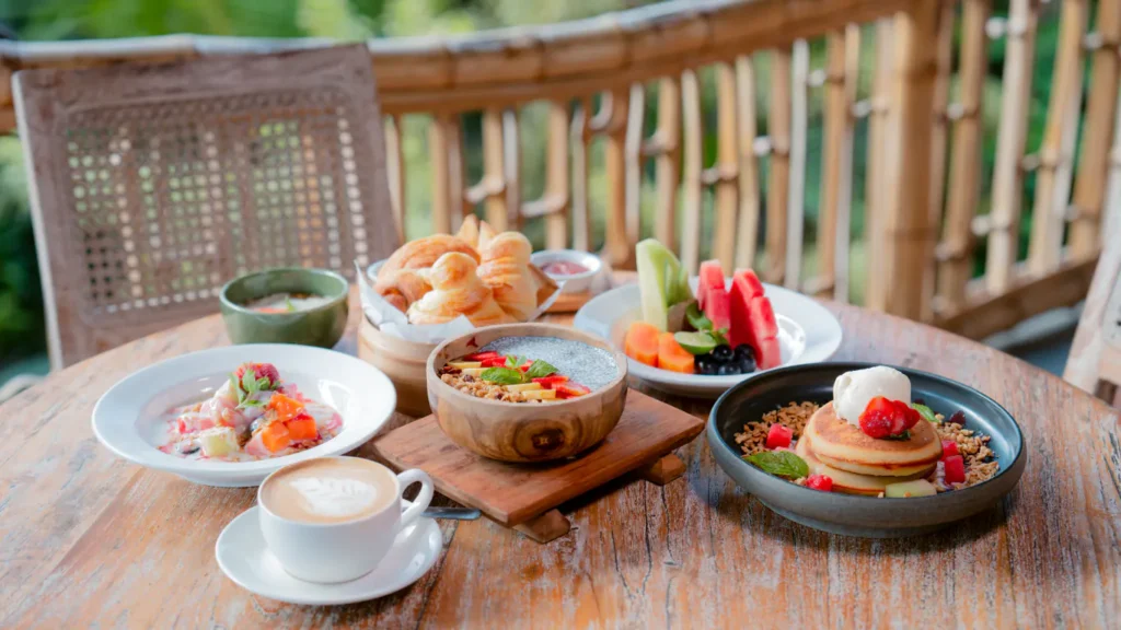 Breakfast by the Ricefields in Ubud at The Sun of Granary Resort & Villas - Kunang kunang restaurant at the sun of granary Ubud