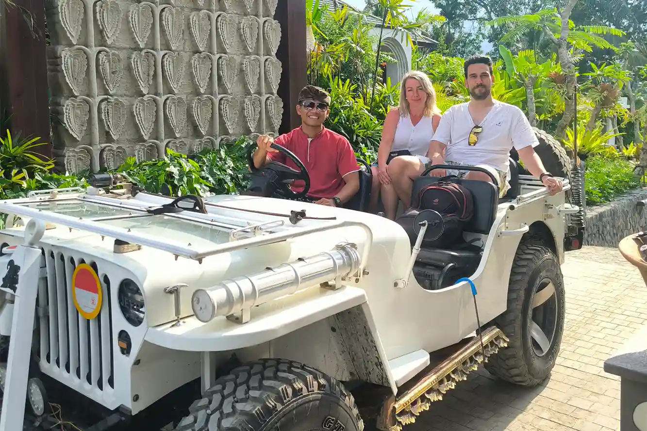 bali Jeep tour at the sun of granary ubud