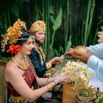 Balinese Wedding Ceremony package by the sun of granary ubud