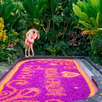 Intimate pool flower activity at The Sun of Granary
