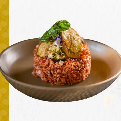Miso-glazed Eggplant and Brown Rice