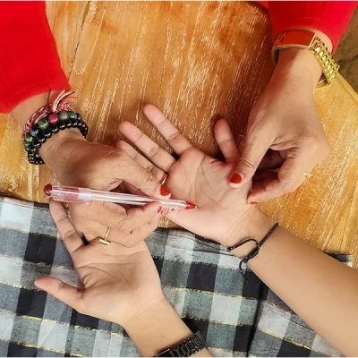 palm reading activities at the sun of granary ubud