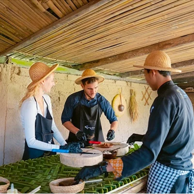 Balinese cooking class activity at The Sun of Granary